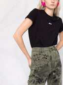 MSGM -Baumwoll -T -Shirt mit Micro -Logo