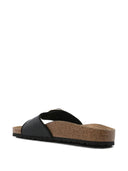 Birkenstock Madrid Big Buckle Black, Raffia