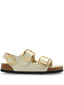 Birkenstock Milano Big Buckle Shine Ecru, Natural Lea