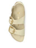 Birkenstock Milano Big Buckle Shine Ecru, Natural Lea
