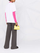 Msgm Round Neck Cotton T Shirt With Embroidered Logo