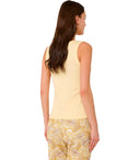 Max Mara Weekend Multic Yellow Ribbed Top