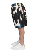 Alexander Mc Queen Bermuda With Logo Print