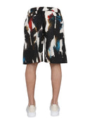 Alexander Mc Queen Bermuda With Logo Print