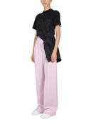 Alexander Mc Queen Draped Hybrid T Shirt