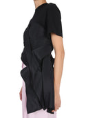Alexander Mc Queen Draped Hybrid T Shirt