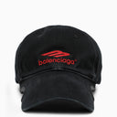 Czarna i czerwona czapka Balenciaga