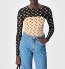 Marine Serre Moon Printed Jersey Sleeveless Tube Top