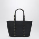 Valentino Garavani in pelle nera mini rockstud tote bag