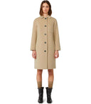 Max Mara Weekend Zenone Beige Einreihiger Mantel