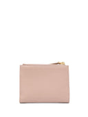 Prada Logo Plaque Grained Leather Wallet