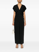 Parosh Draped Cady Maxi Dress