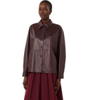 Max Mara Weekend Scatola Burgundy Shirt Jacket