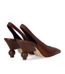 Max Mara Weekend Arito Brown Slingback-Pumps