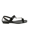 Saint Laurent Cassandra Logo Leather Sandals