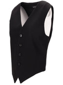 Ann Demeulemeester Stanse Klassiek gilet Katoen Gabardine Gewassen