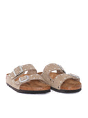 Birkenstock Arizona Rivet Taupe, Suede Leather, S