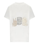 Ganni Animals Weißes Basic-T-Shirt
