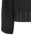 Fabiana Filippi Maglia Collo Alto Cropped In Merinos Color Nero
