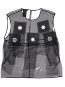 Meryll Rogge Shift Top With Eyelets And Fringes