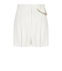 Elisabetta Franchi Ivory Shorts With Chain