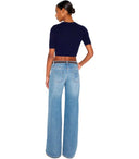 Elisabetta Franchi Light Blue Wide Leg Jeans