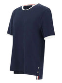 T-shirt Ringer di Thom Browne Ss in jersey di peso medio
