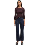 Ganni Betzy Dark Blue Cropped Bootcut Jeans