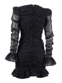 Rotate Printed Long Sleeve Dress 1000 Black Comb. (Tight Fit)
