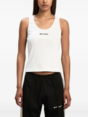 Palm Angels Classic Logo Rib Tank Weiß Schwarz