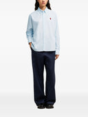 Ami Paris Classic Shirt Button Down Collar With Embroidered Ami De Coeur