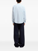 Ami Paris Classic Shirt Button Down Collar With Embroidered Ami De Coeur