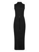 Calvin Klein Robe à la cheville Jacquard Ruffled