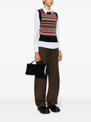Marni Leather Tote Bag With Prisma Logo