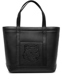 Maison Kitsuné Fox Head Leather Medium Tote