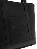 Maison Kitsuné Fox Head Leather Medium Tote