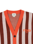 Fendi Jr Cardigan Horse Jacquard