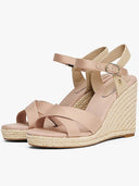 Tommy Hilfiger Satin Espadrillas Sandalen mit Plateau