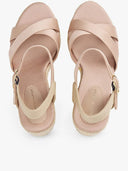 Tommy Hilfiger Satin Espadrillas Sandalen mit Plateau