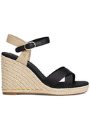 Tommy Hilfiger Satin Espadrillas Sandalen mit Plateau