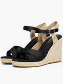 Tommy Hilfiger Satin Espadrillas Sandalen mit Plateau