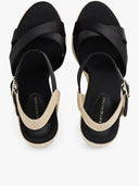 Tommy Hilfiger Satin Espadrillas Sandalen mit Plateau