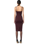 Elisabetta Franchi Merlot Bustier Sheath Dress