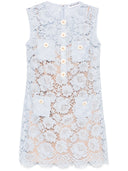 Self Portrait Blue Fine Lace Mini Dress