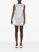 Self Portrait Blue Fine Lace Mini Dress