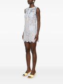 Self Portrait Blue Fine Lace Mini Dress