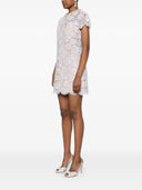 Self Portrait Lilac Lace Mini Dress