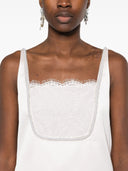 Auto -ritratto Mini abito di raso rosa in raso