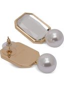 Self Portrait Crystal Pearl Tiered Earrings