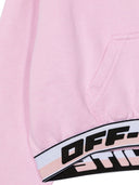 Crop sweat à sweat de logo blanc